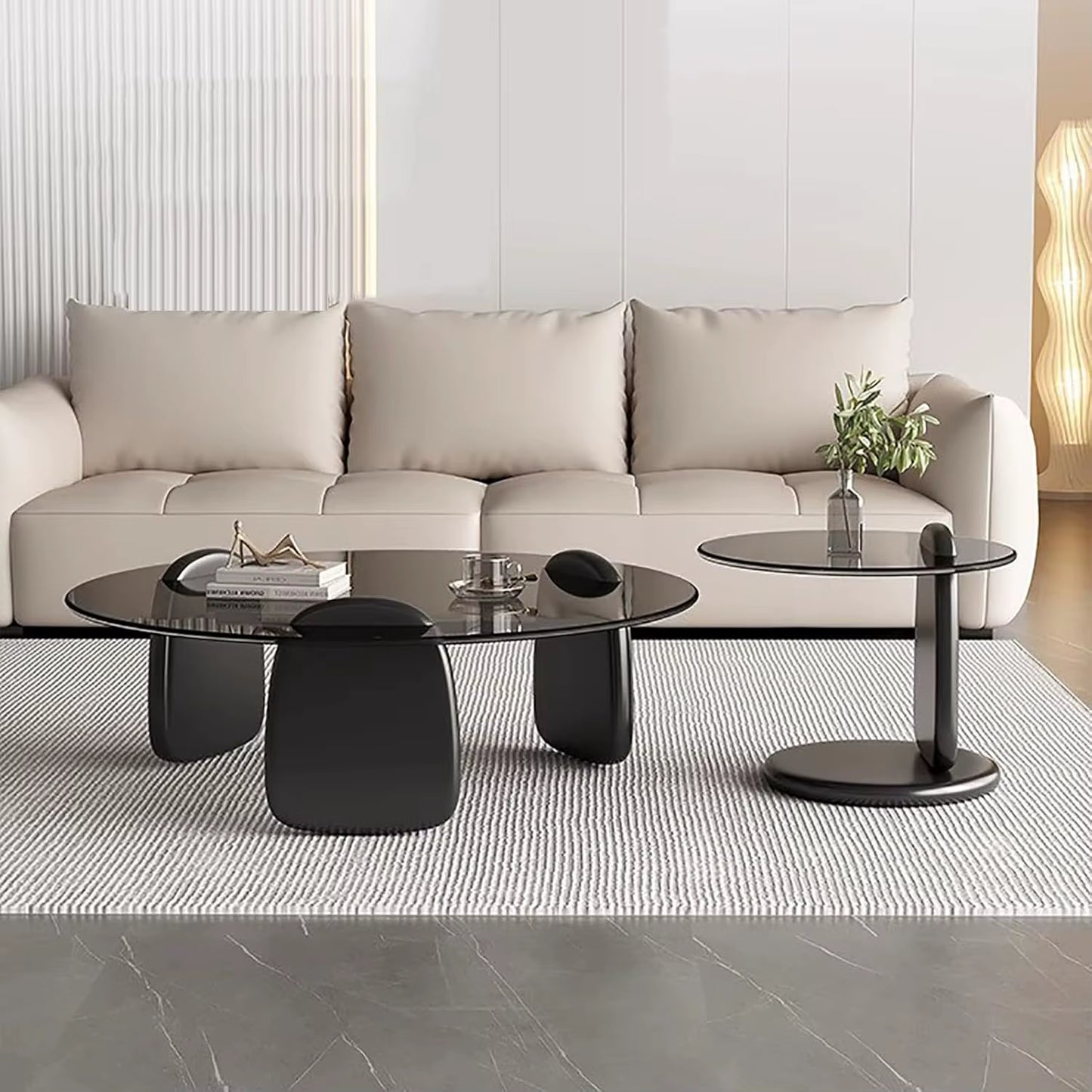 Light Luxury Italian Living Room Home Coffee Table Simple Modern Durable Eco-Friendly Tea Table Creative Combination Wood Table