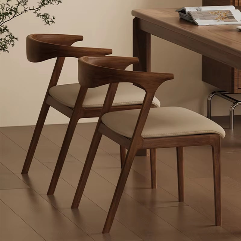 Modern Solid Wood Dining Chairs for Home Use Hotel and Restaurant with a Backrest Desk Chair