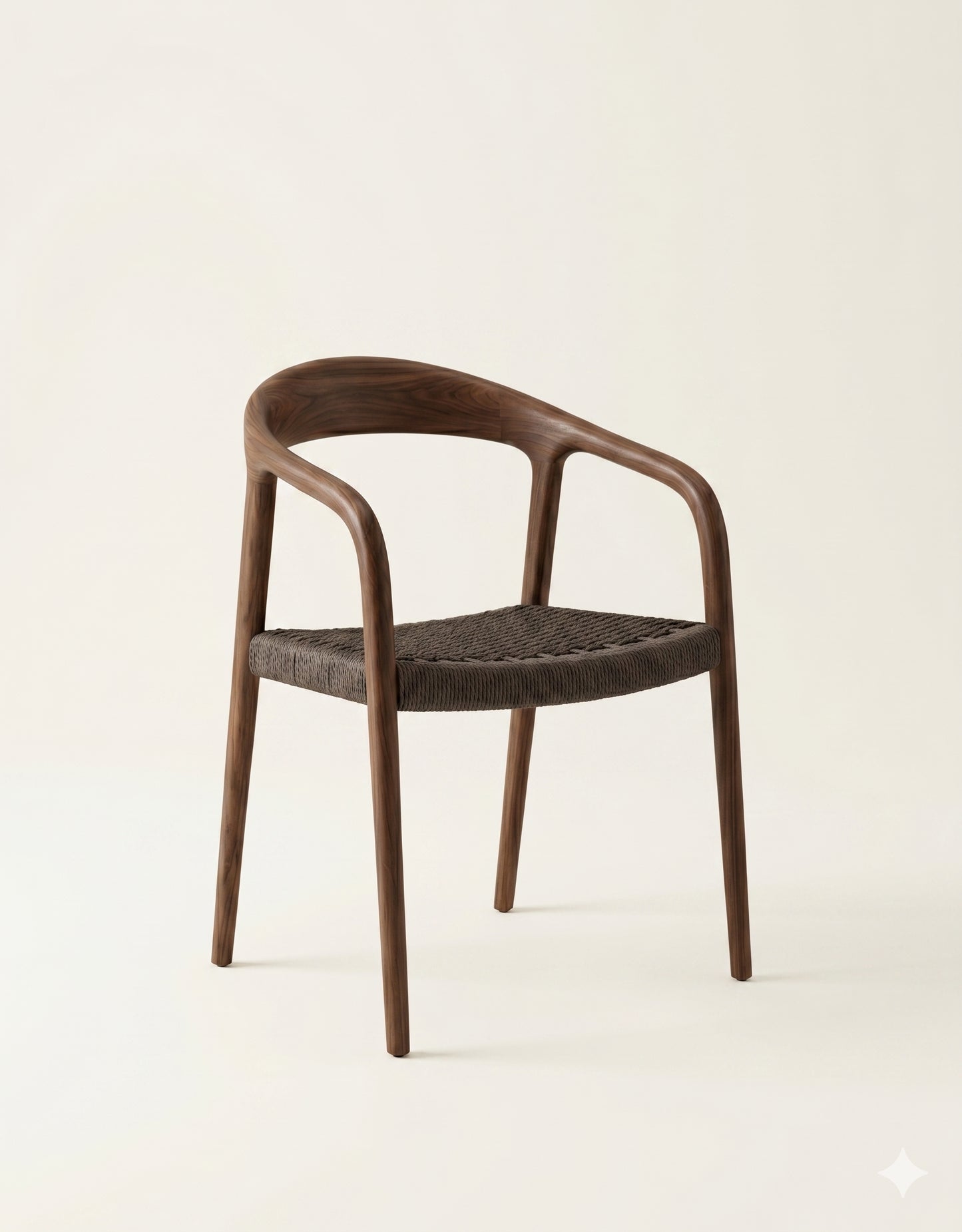 Wholesale Solid Natural Wood Color Restaurant Hotel Luxury Modern Rattan Dining Chair with Arms Wooden Dining Room Chairs