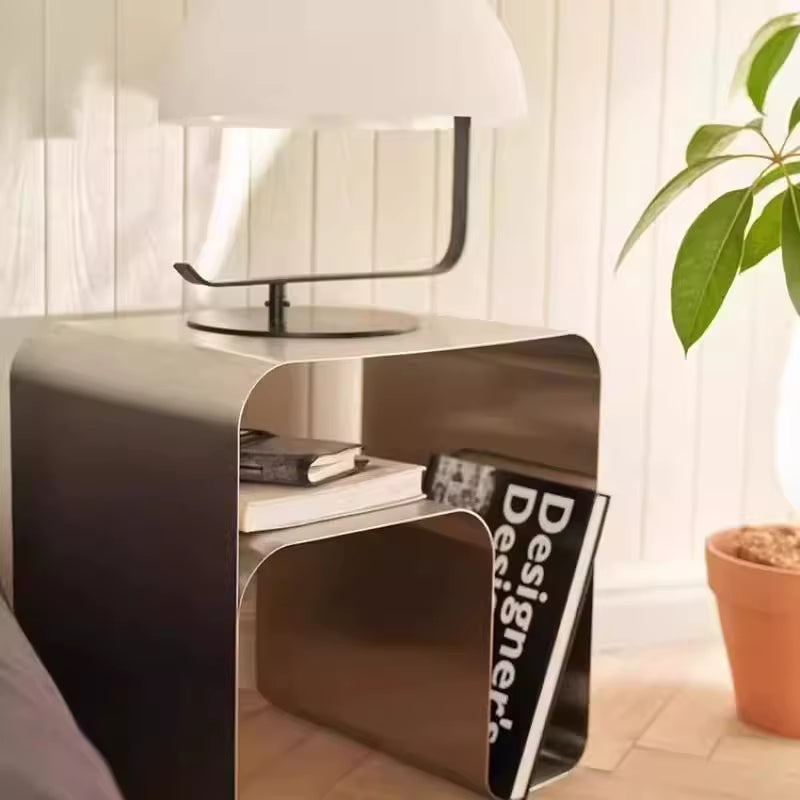 Custom Stainless Steel Side Table Hotel Apartment Villa Shop Furniture Coffee Table Modern Steel Coffee Table