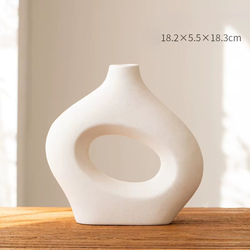 Vase Nordic Ceramic Vase Decoration Creative Soft Decorative Vase