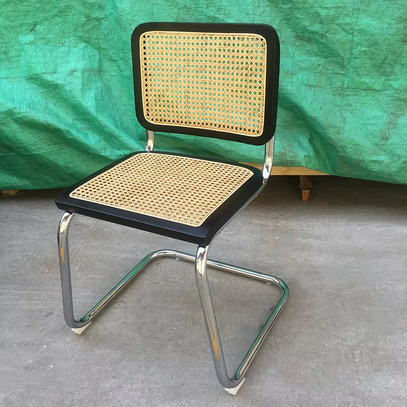 Set of 4 Tento Rattan Dining Chairs Natural Modern Design Ash Wood Steel Frame