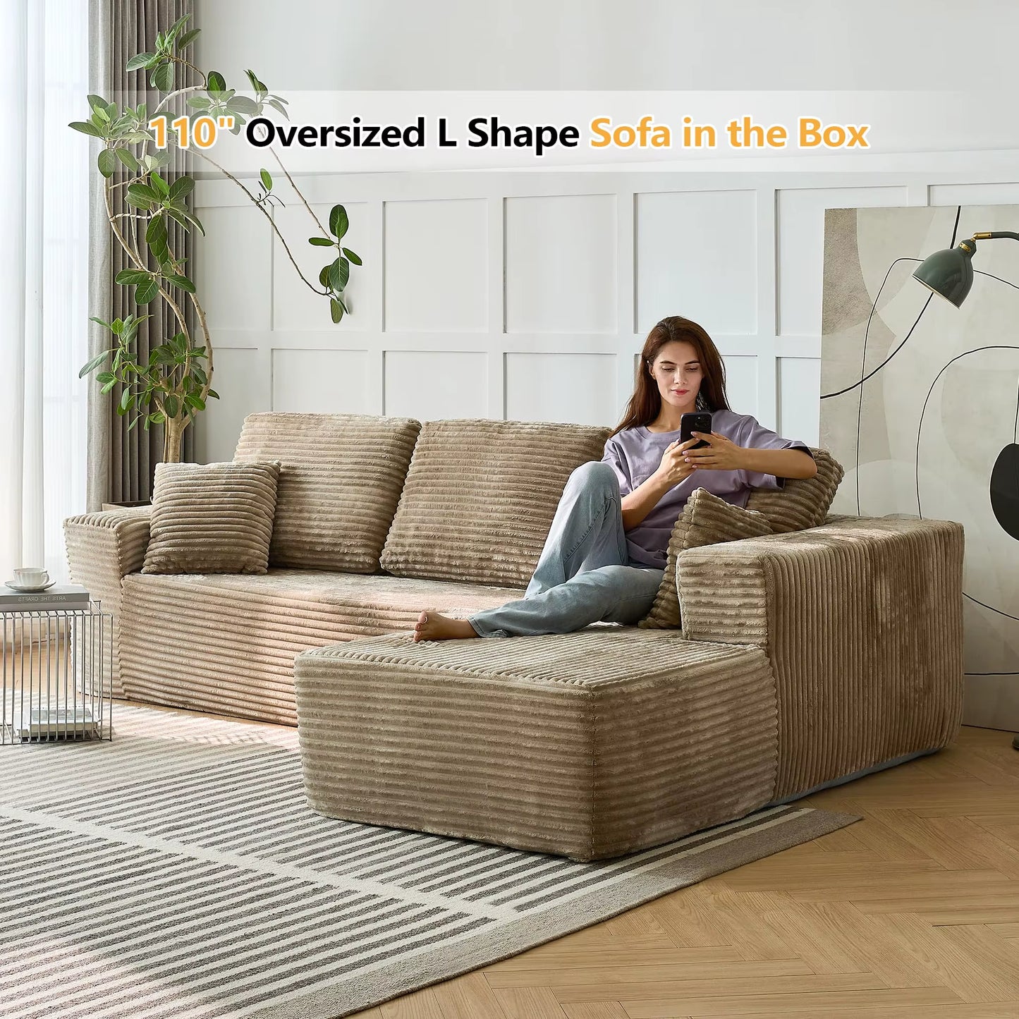 Vacuum Compressed Living Room Sofa Box Packaging Modern Furniture Set Wholesale L Shape Convertible Sectional Couch Bed