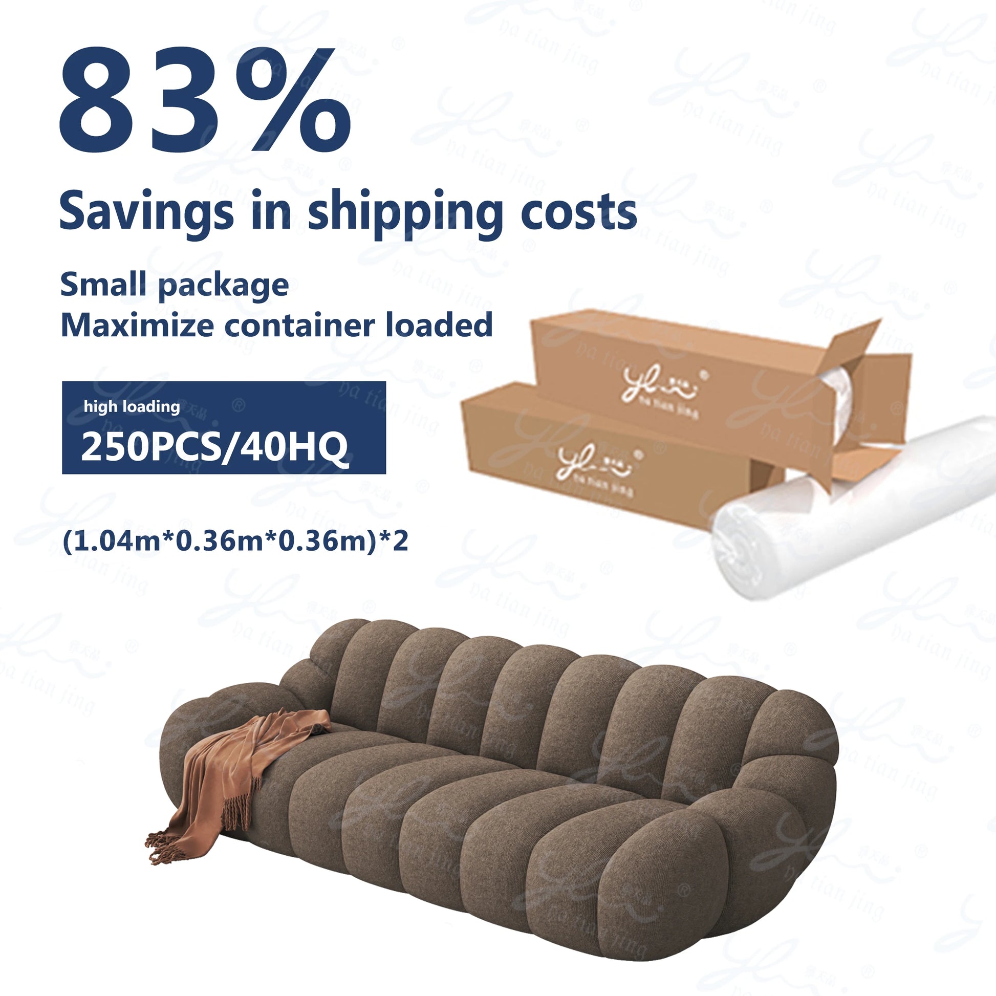 Versatile High Standard Foam Removable Lint Surface Portable Sectional Couch Modern Home Furniture Compressed Sofa