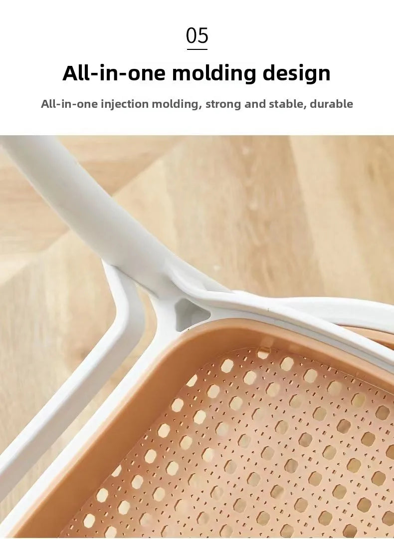 Nordic Dining Chairs Imitation Rattan Restaurant Chair Superimposed Computer Chair Stable Load-bearing Kitchen Furniture