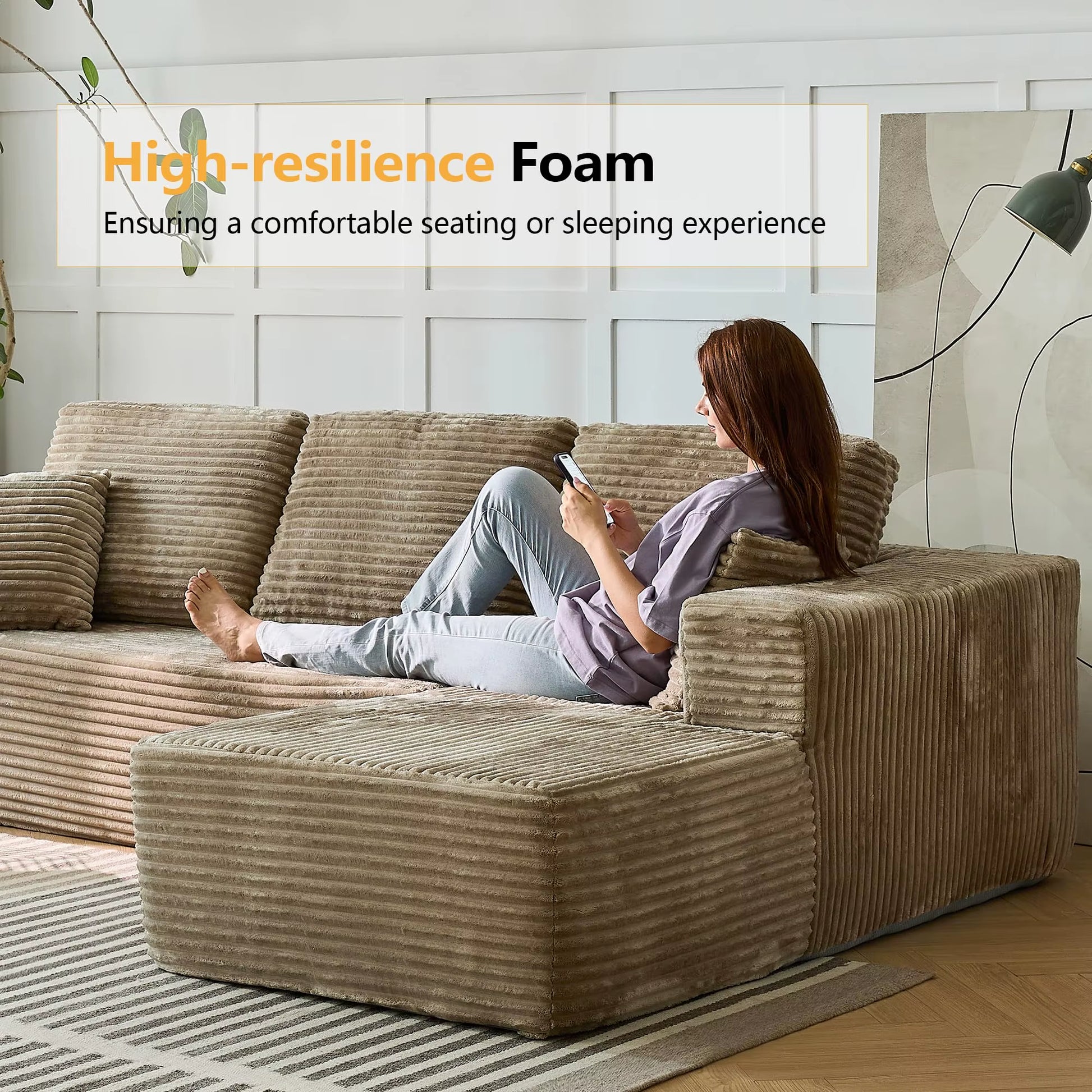 Vacuum Compressed Living Room Sofa Box Packaging Modern Furniture Set Wholesale L Shape Convertible Sectional Couch Bed