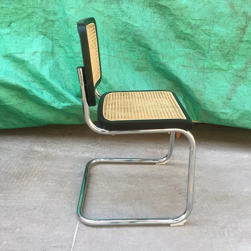 Set of 4 Tento Rattan Dining Chairs Natural Modern Design Ash Wood Steel Frame