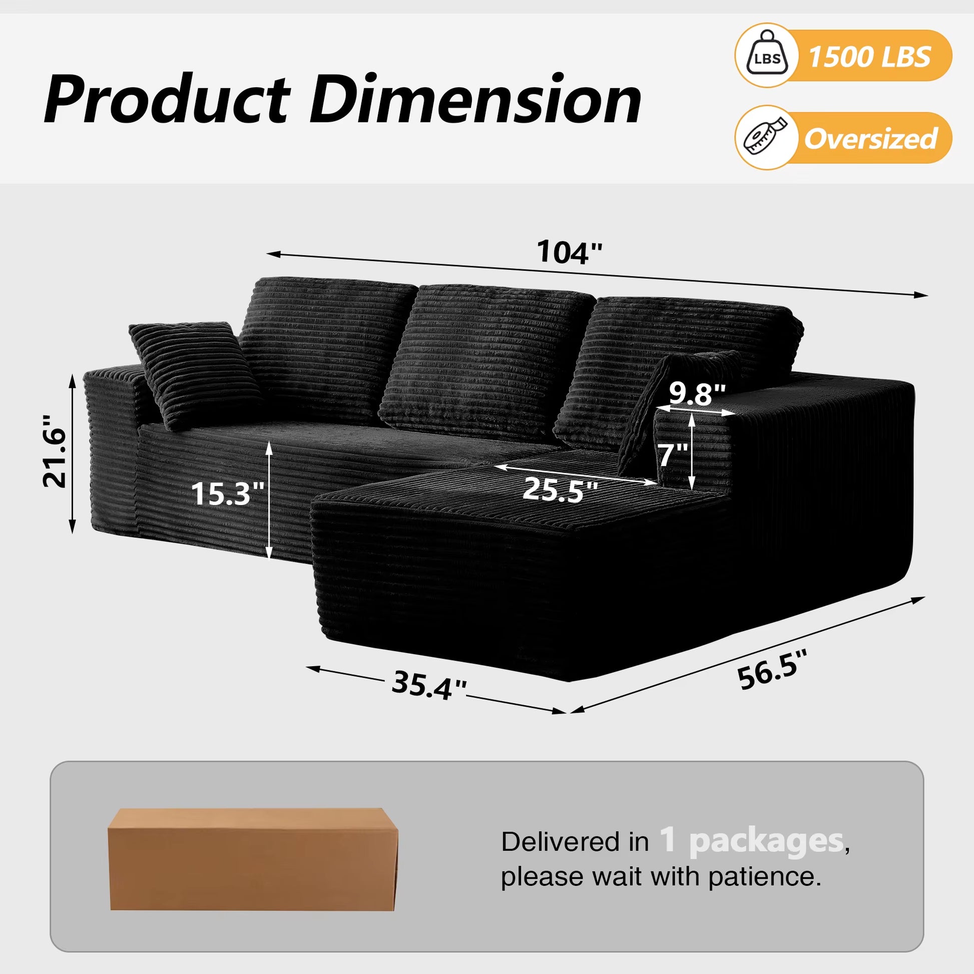 Vacuum Compressed Living Room Sofa Box Packaging Modern Furniture Set Wholesale L Shape Convertible Sectional Couch Bed