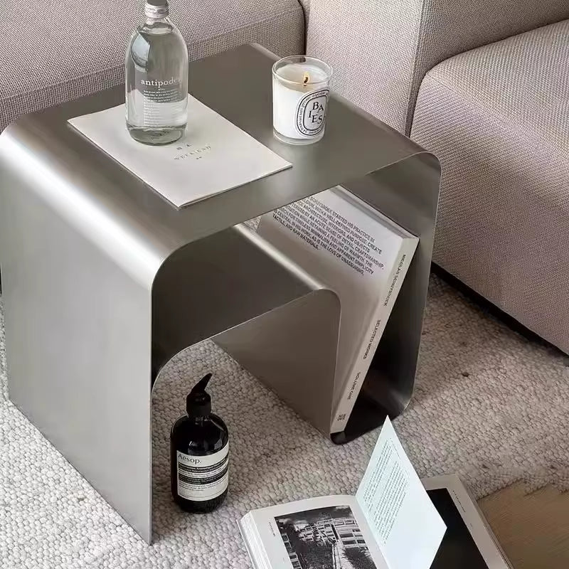 Custom Stainless Steel Side Table Hotel Apartment Villa Shop Furniture Coffee Table Modern Steel Coffee Table