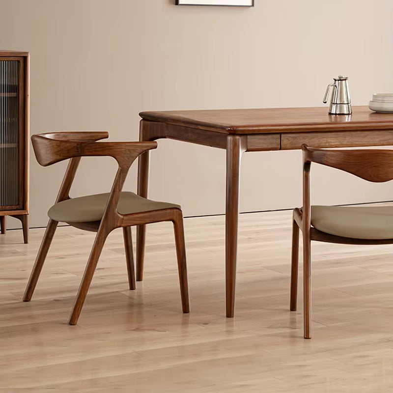 Modern Solid Wood Dining Chairs for Home Use Hotel and Restaurant with a Backrest Desk Chair